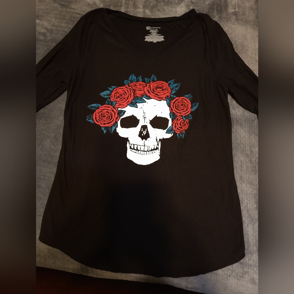 Stretch soft black women/teen blouse